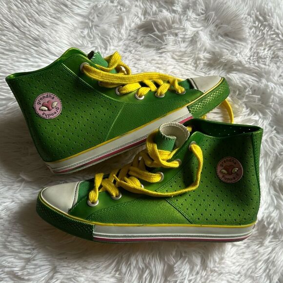 Grendha Shoes Green Yellow Lightweight Womens Size 7 - Picture 1 of 13